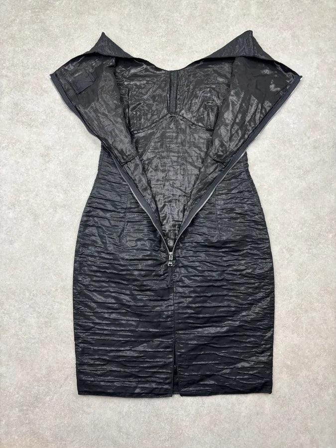 Dolce & Gabbana Black Linen Ruched Dress WsxiIWT 6