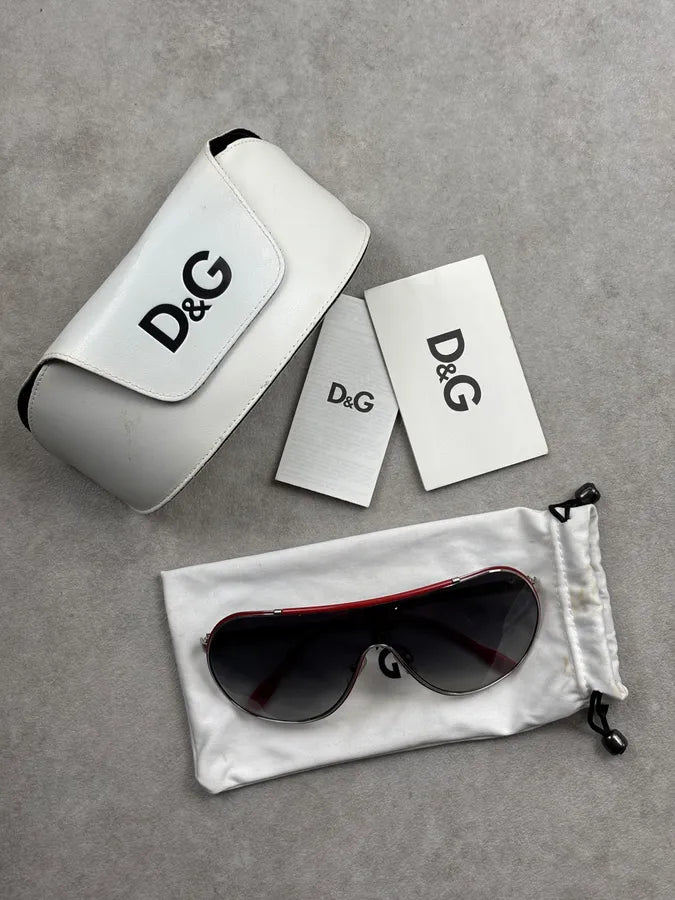 Dolce & Gabbana Black Metal Shield Aviator Sunglasses OsPnzVc 1