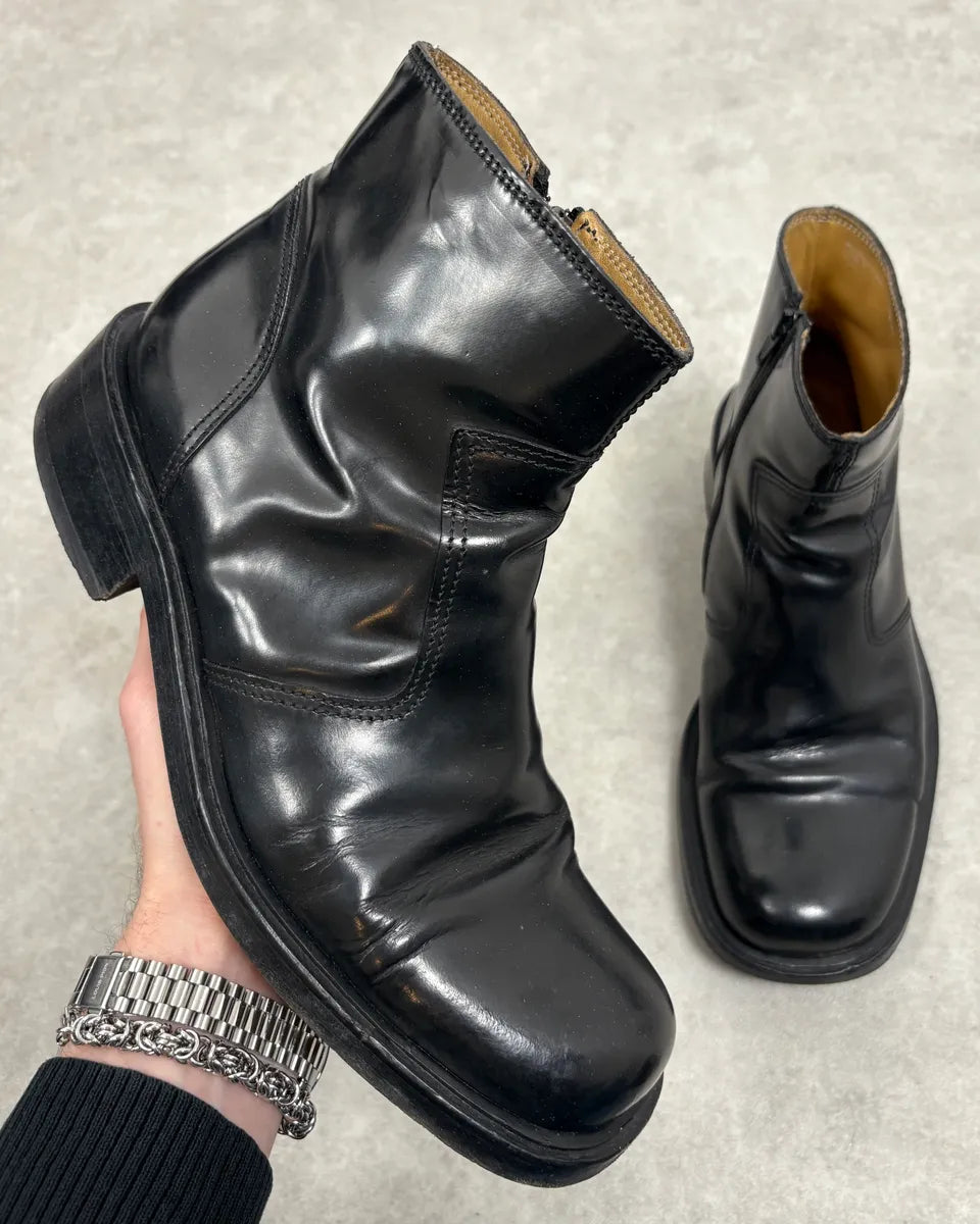 Dolce & Gabbana Black Minimalist Leather Boots geWKJpF 0