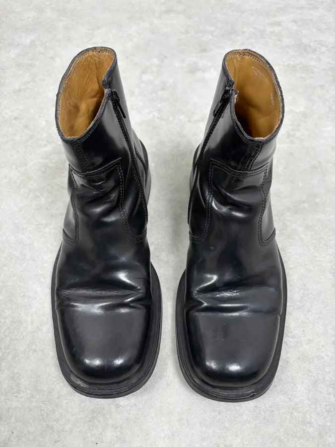 Dolce & Gabbana Black Minimalist Leather Boots geWKJpF 1
