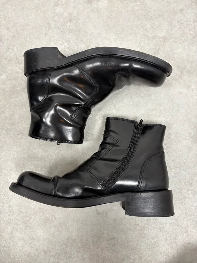 Dolce & Gabbana Black Minimalist Leather Boots geWKJpF 3