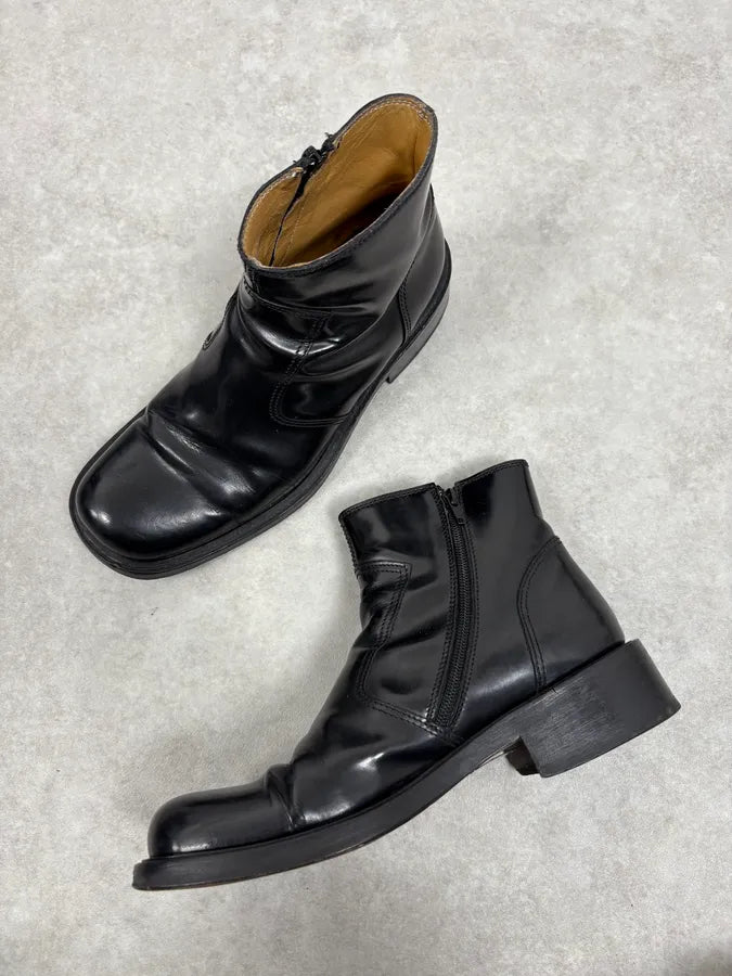 Dolce & Gabbana Black Minimalist Leather Boots geWKJpF 4
