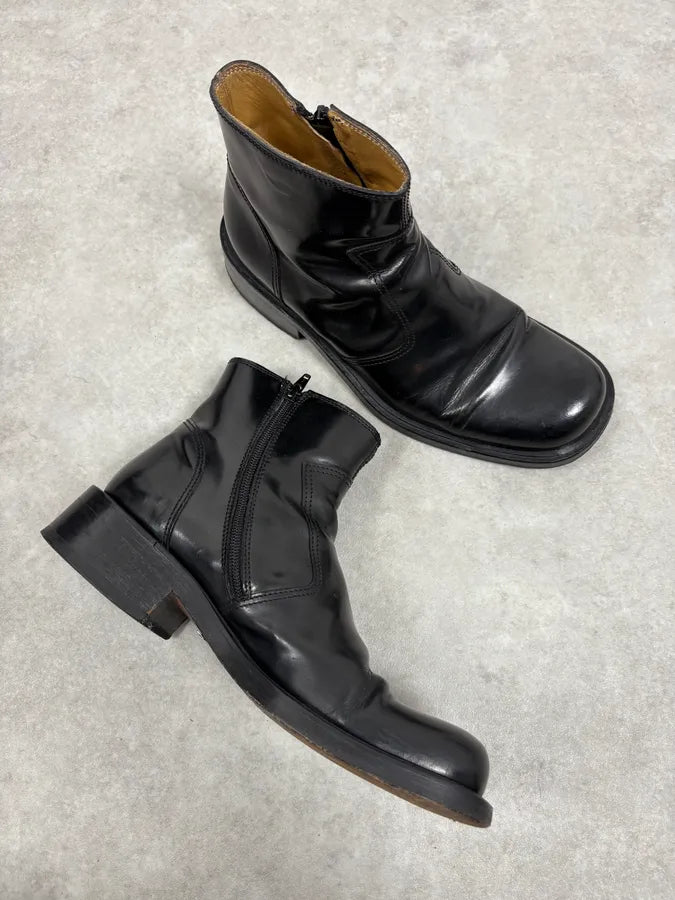 Dolce & Gabbana Black Minimalist Leather Boots geWKJpF 5