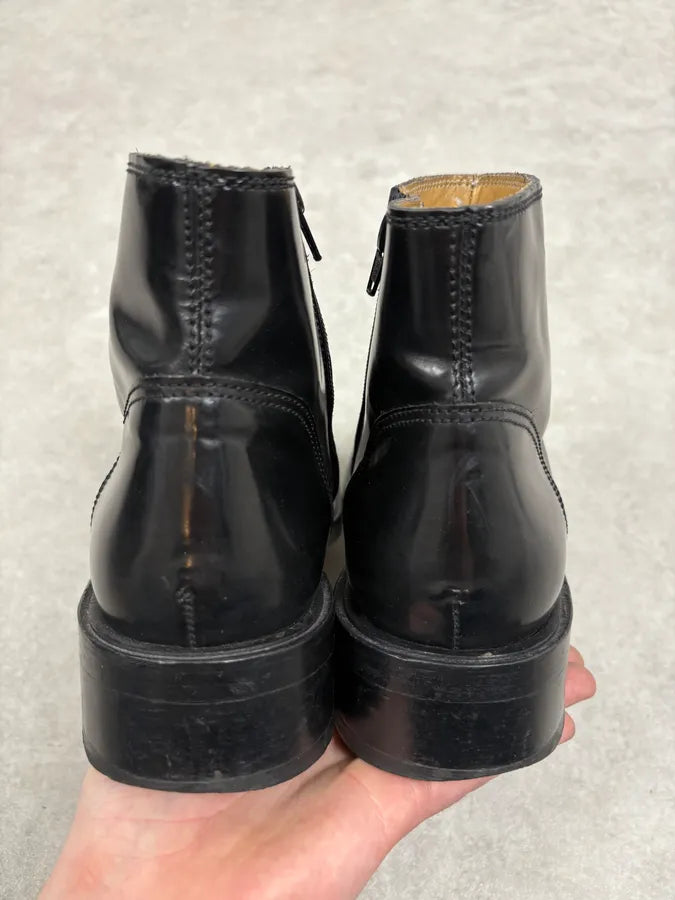 Dolce & Gabbana Black Minimalist Leather Boots geWKJpF 6