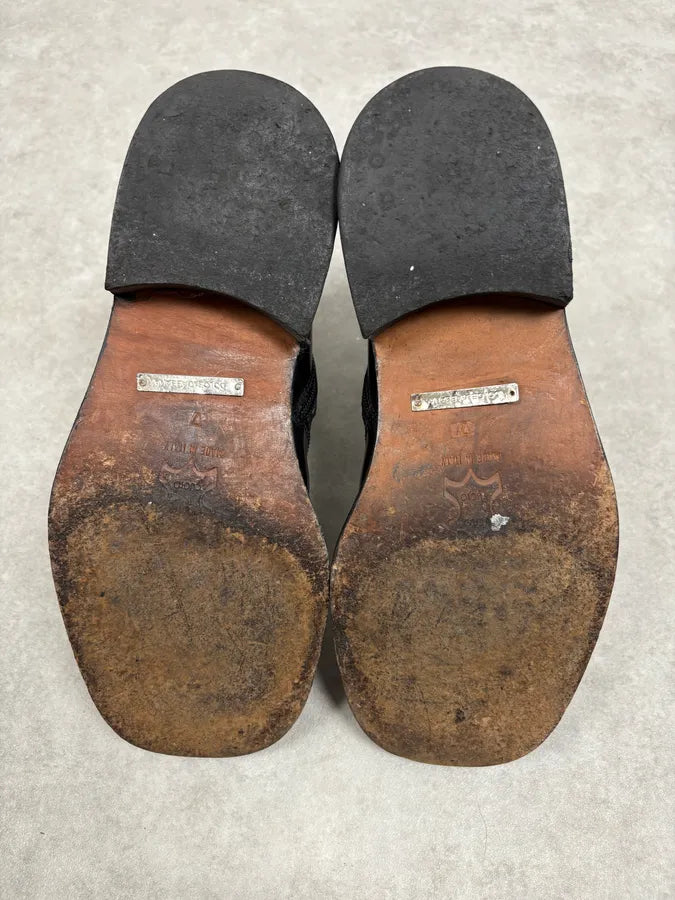 Dolce & Gabbana Black Minimalist Leather Boots geWKJpF 7