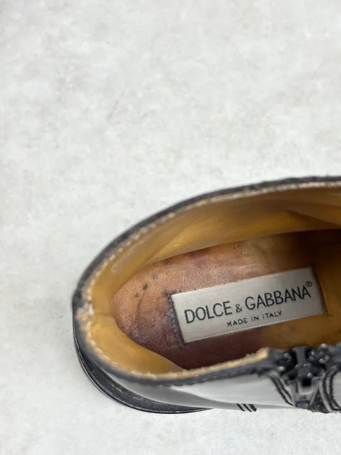 Dolce & Gabbana Black Minimalist Leather Boots geWKJpF 9