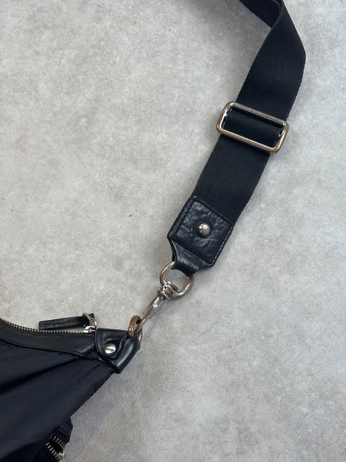 2000s Dolce & Gabbana Black Nylon Multi-Pocket Shoulder Bag UoRrrvs 8