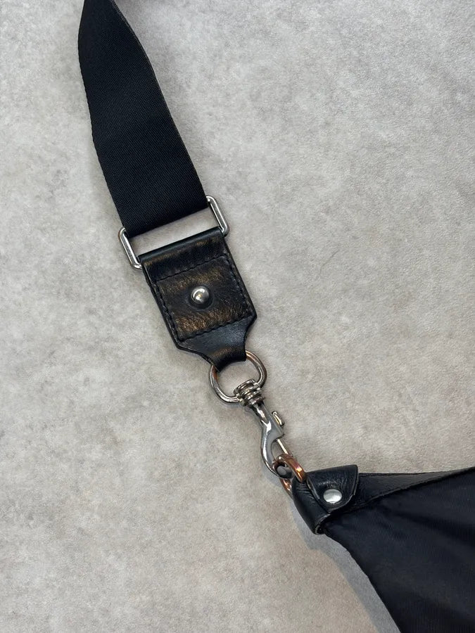2000s Dolce & Gabbana Black Nylon Multi-Pocket Shoulder Bag UoRrrvs 9
