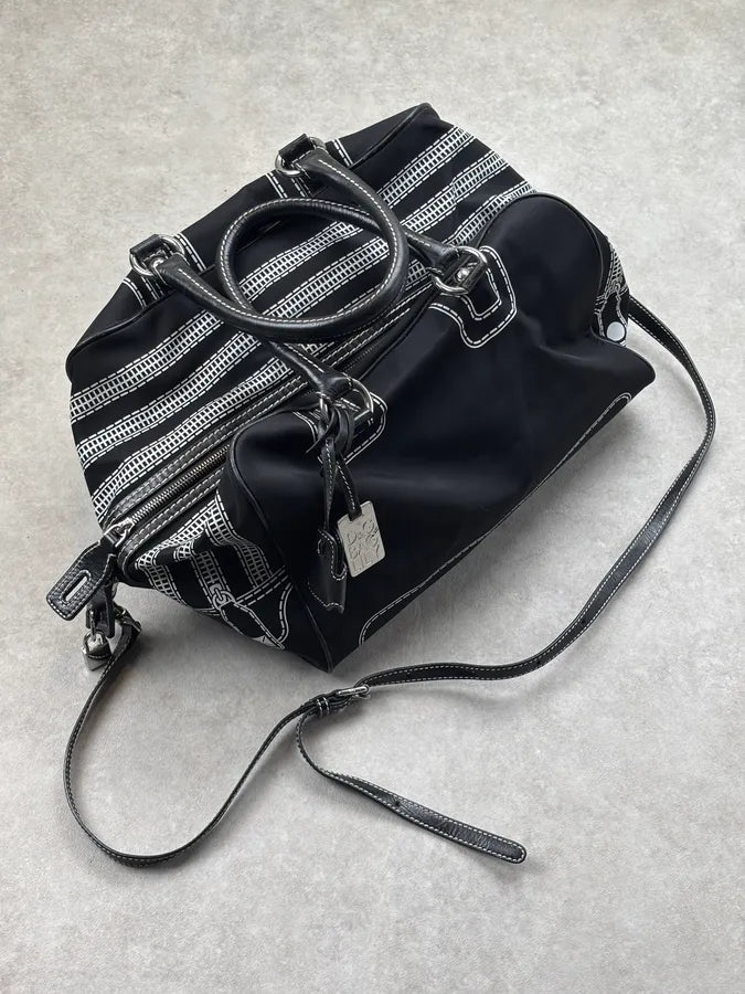 AW2010 Dolce & Gabbana Black Trompe Loeil Zip Handle Bag oKZqBaF 0