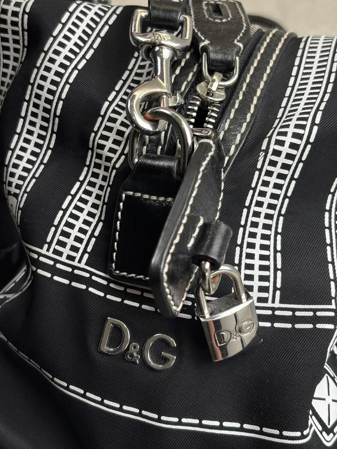 AW2010 Dolce & Gabbana Black Trompe Loeil Zip Handle Bag oKZqBaF 11