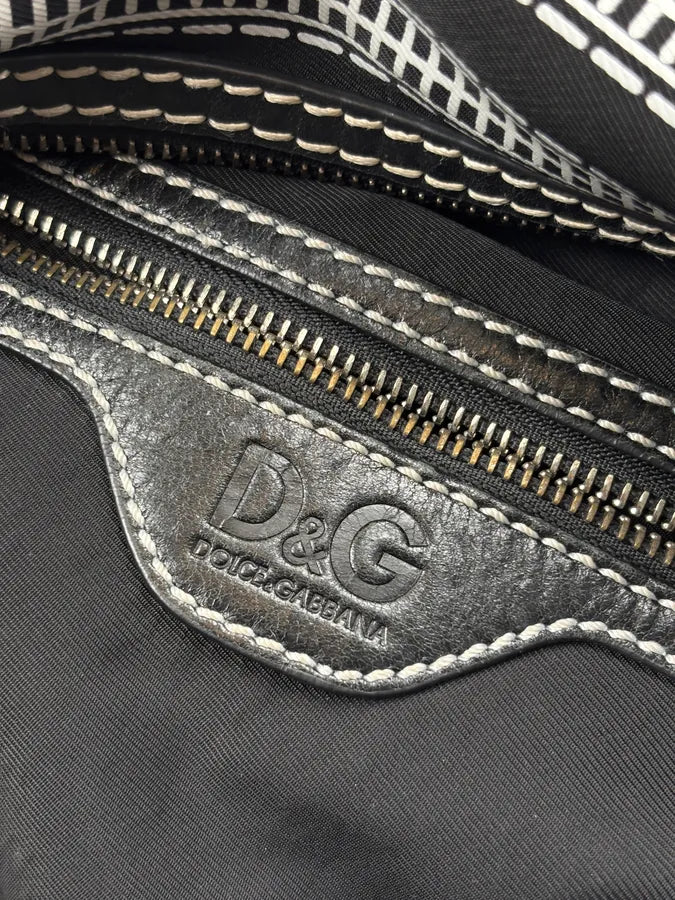 AW2010 Dolce & Gabbana Black Trompe Loeil Zip Handle Bag oKZqBaF 15
