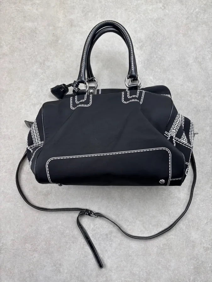 AW2010 Dolce & Gabbana Black Trompe Loeil Zip Handle Bag oKZqBaF 4