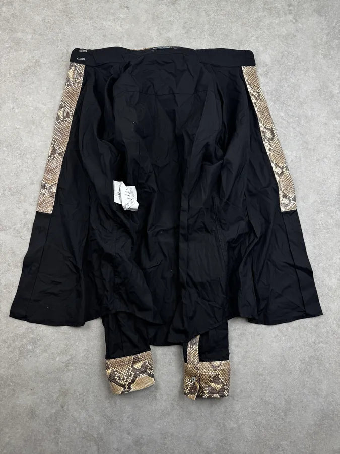 SS2005 Dolce & Gabbana Black Python Contrast Shirt YzALWfp 6