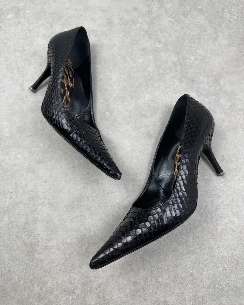 Dolce & Gabbana Black Python Leather Pump Heels veJMYeq 2