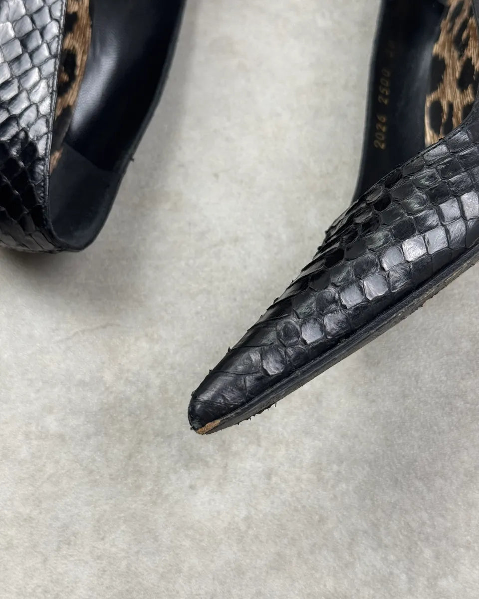 Dolce & Gabbana Black Python Leather Pump Heels veJMYeq 5