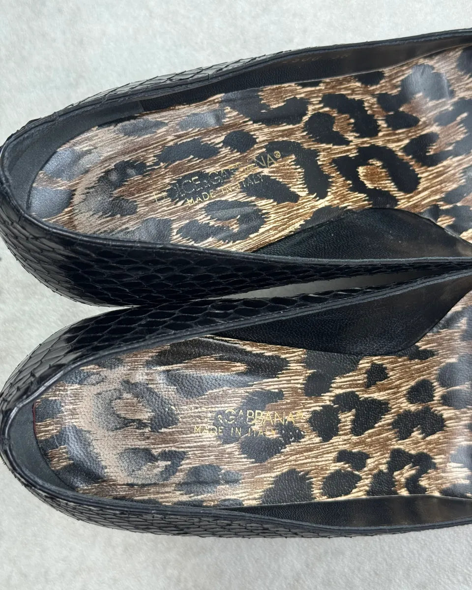Dolce & Gabbana Black Python Leather Pump Heels veJMYeq 7