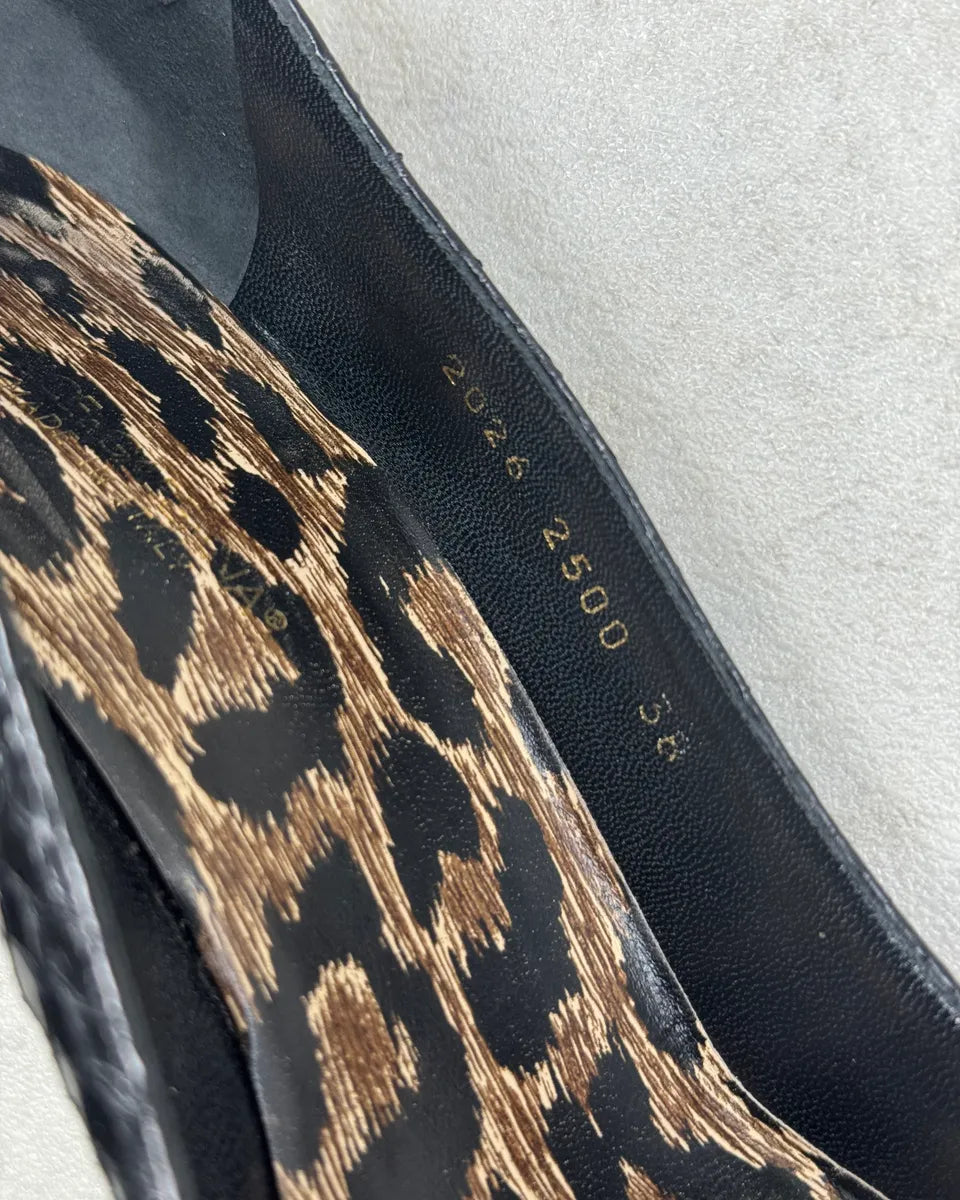 Dolce & Gabbana Black Python Leather Pump Heels veJMYeq 8