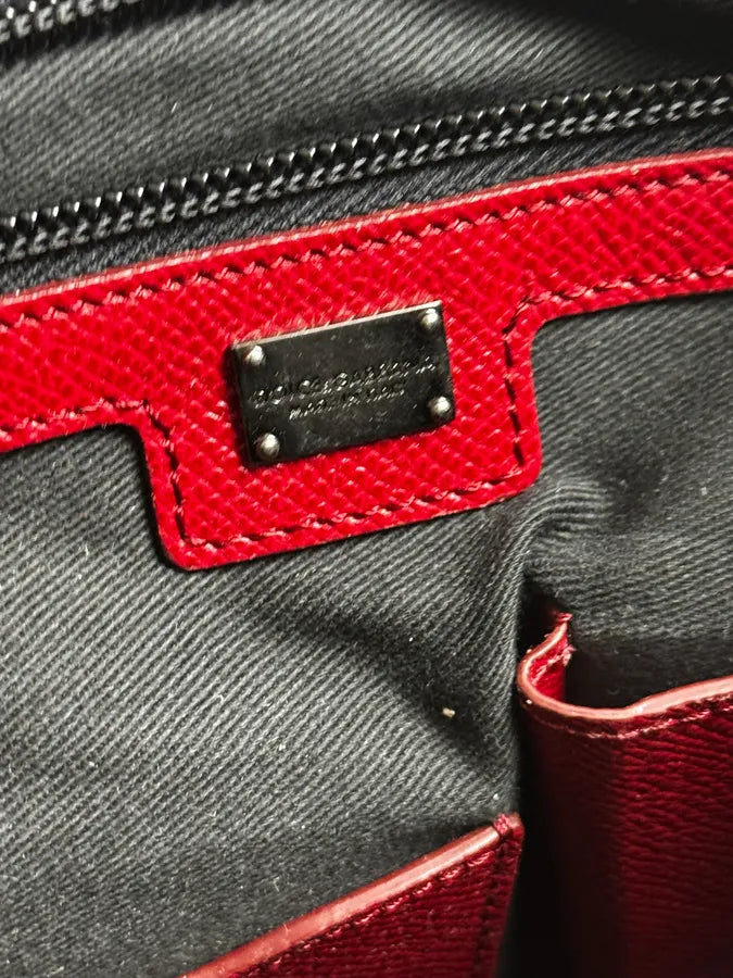 AW2015 Dolce & Gabbana Black Red Polka Dot Multi-Pocket Backpack HmPFjeO 14
