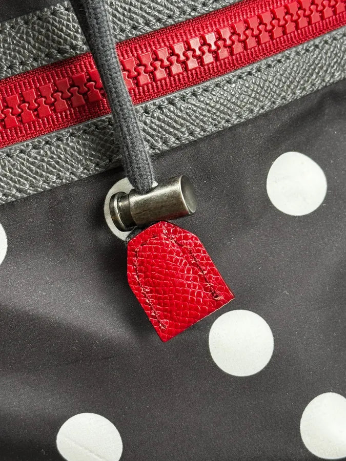 AW2015 Dolce & Gabbana Black Red Polka Dot Multi-Pocket Backpack HmPFjeO 11