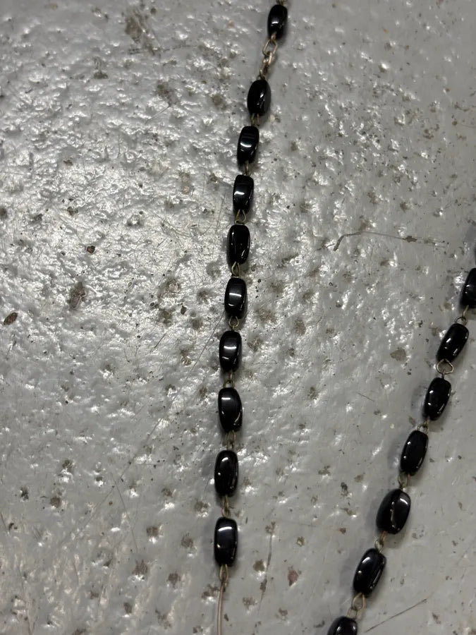 2000s Dolce & Gabbana Black Rosary Beaded Cross Pendant Necklace  ziFkcjF 2