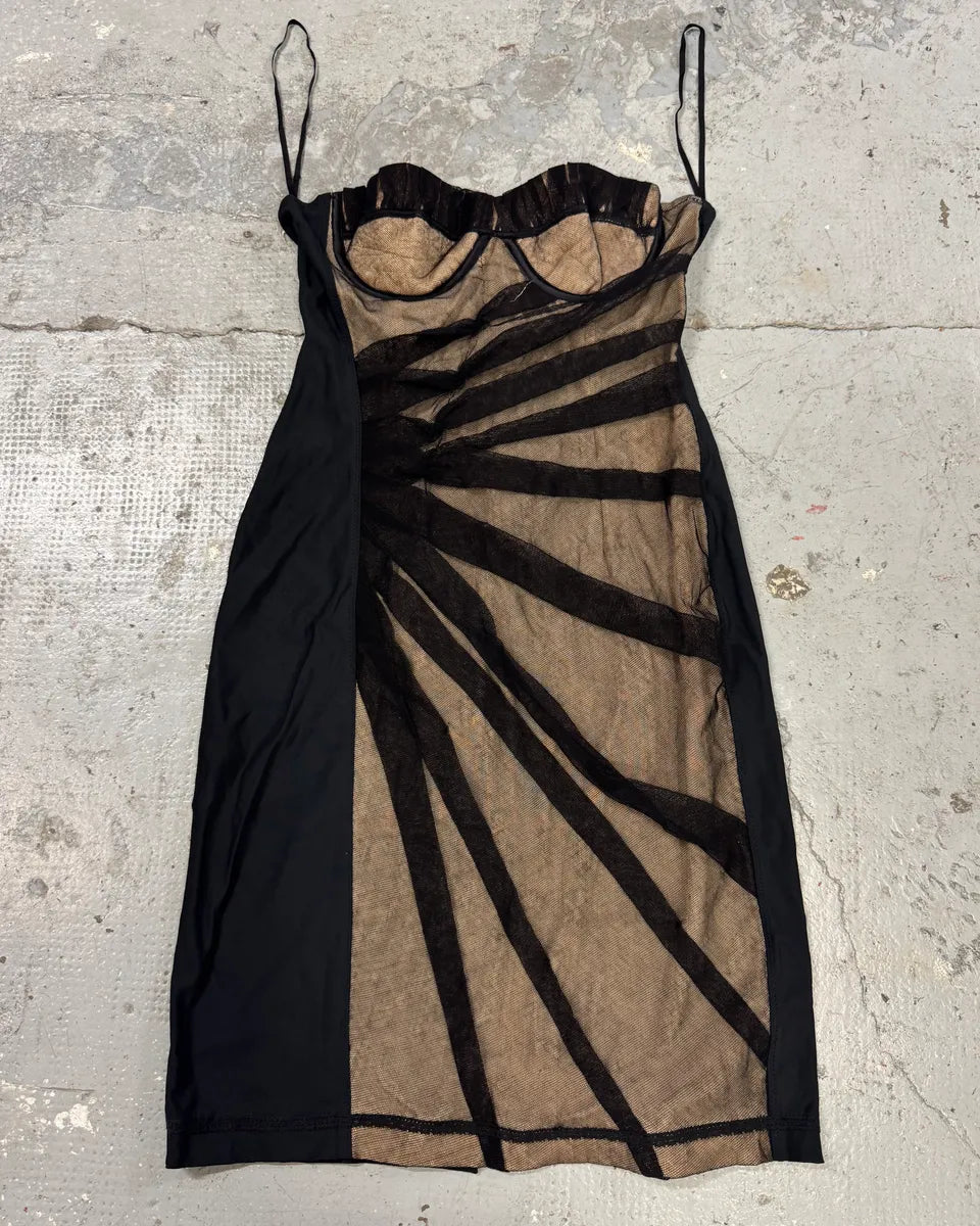 Dolce & Gabbana Black Sun Mesh Dress (M) aElNMlU 0