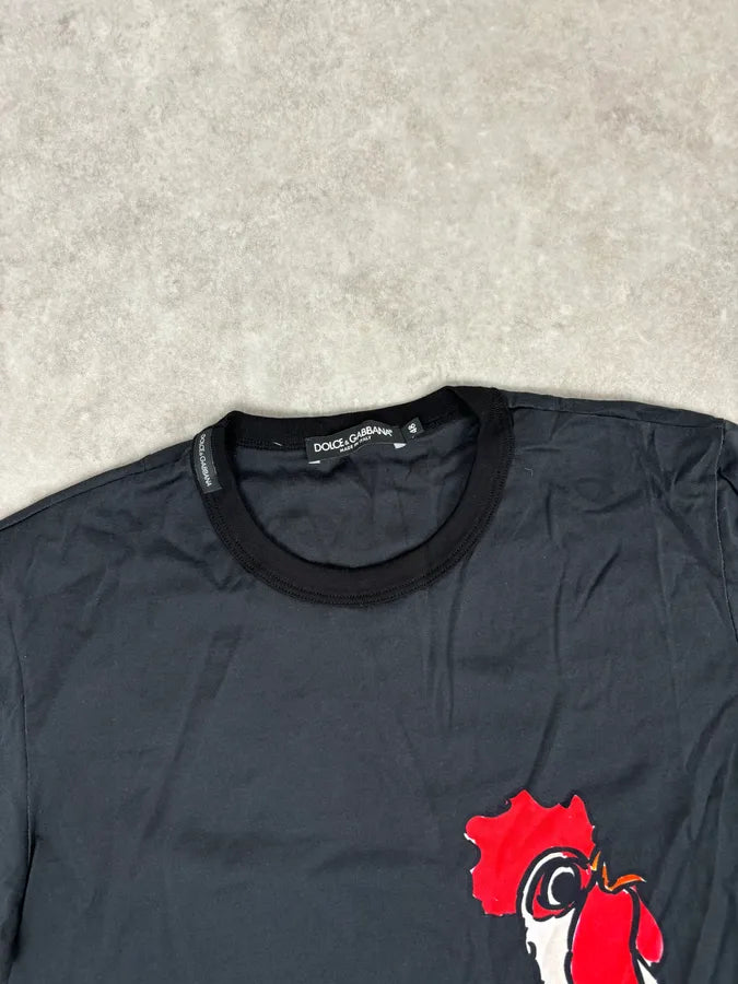 Dolce & Gabbana Frenchie Rooster Black T-Shirt   LrwAYIW 3