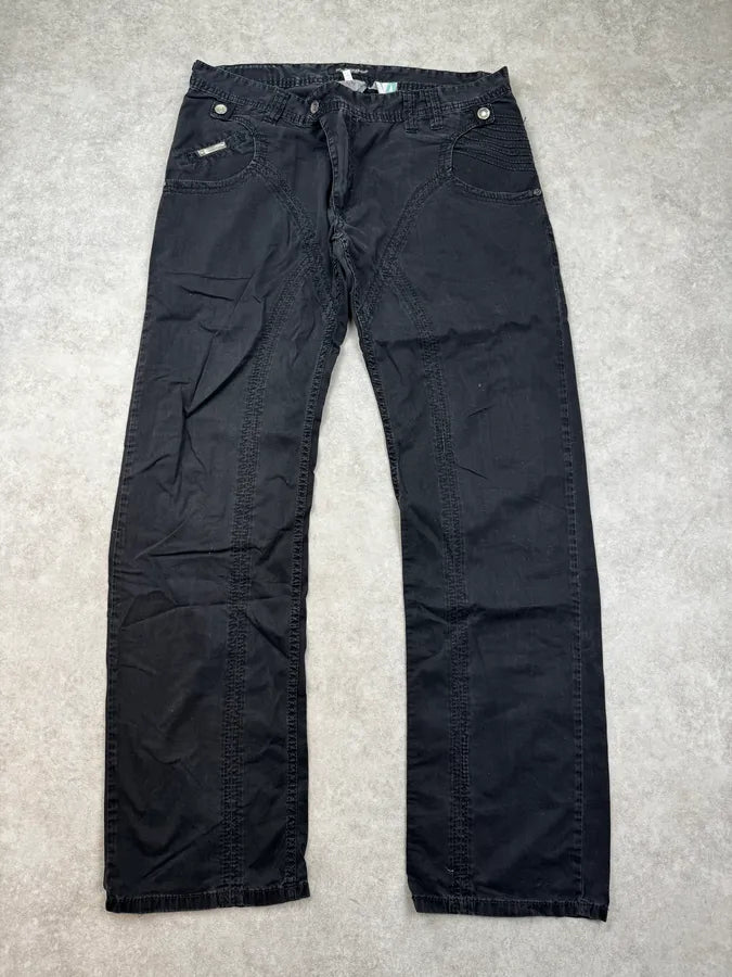 2000s Dolce & Gabbana Black Washed Technical Pants ZNOyazU 0