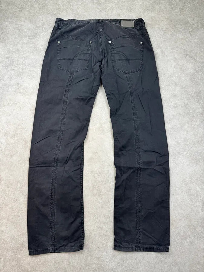 2000s Dolce & Gabbana Black Washed Technical Pants ZNOyazU 1