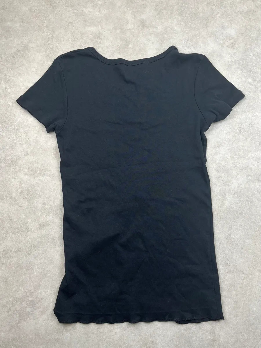 AW2003 Dolce & Gabbana Black Webbing Strap T-Shirt oarBNzh 5
