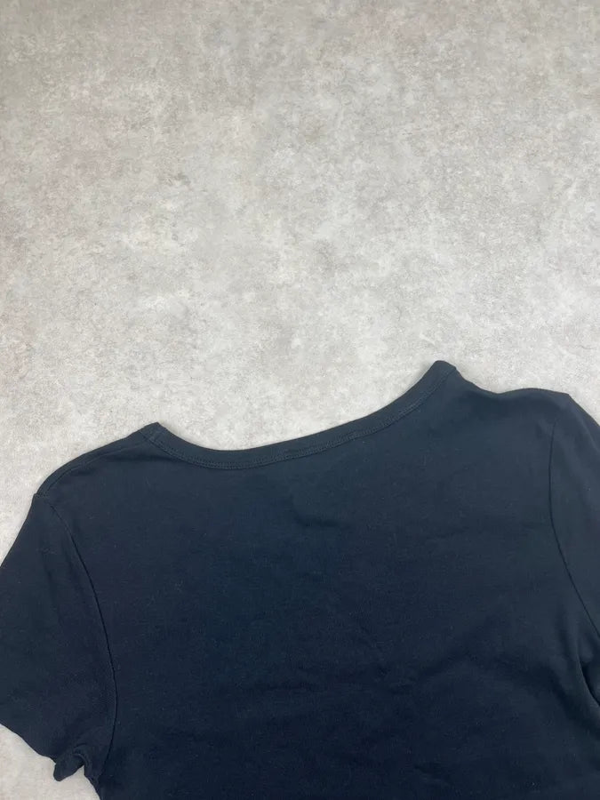 AW2003 Dolce & Gabbana Black Webbing Strap T-Shirt oarBNzh 6