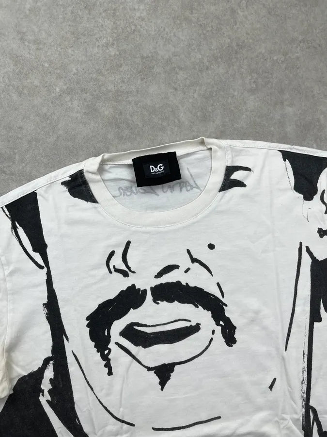 2000s Dolce & Gabbana Black White Waiter Latin Lover T-Shirt csKzYrw 4