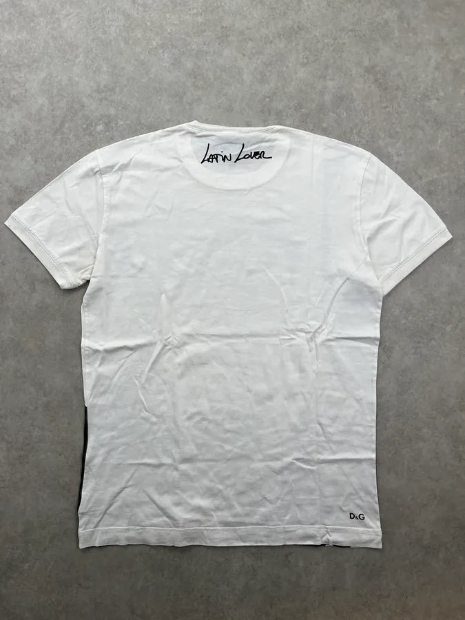 2000s Dolce & Gabbana Black White Waiter Latin Lover T-Shirt csKzYrw 3