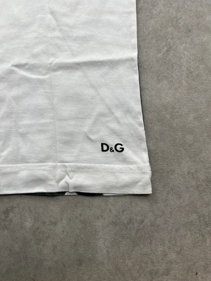 2000s Dolce & Gabbana Black White Waiter Latin Lover T-Shirt csKzYrw 6
