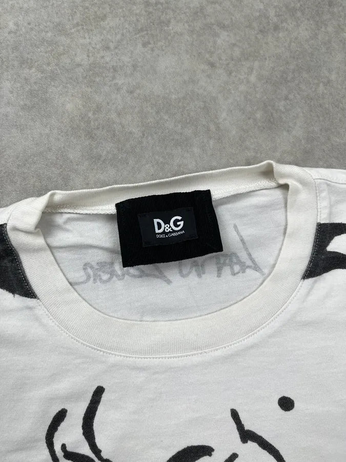 2000s Dolce & Gabbana Black White Waiter Latin Lover T-Shirt csKzYrw 7