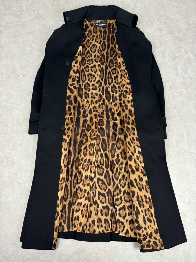 AW2006 Dolce & Gabbana Black Wool Double-Breasted Coat YiAxTLX 7