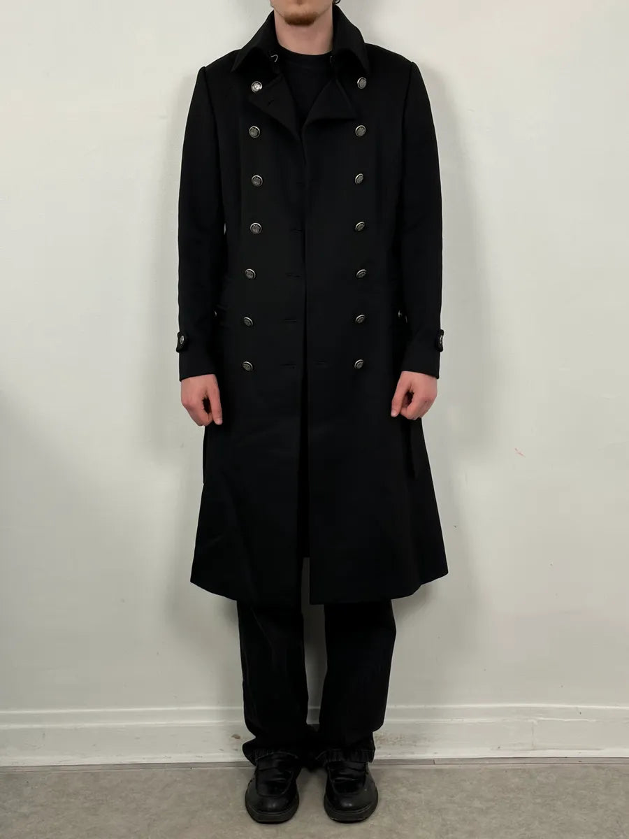 AW2006 Dolce & Gabbana Black Wool Double-Breasted Coat YiAxTLX 1