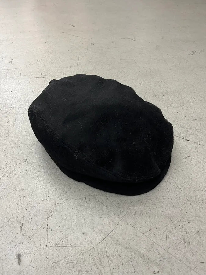 SS2001 Dolce & Gabbana Black Wool Leopard Lining Coppola Hat jgKNLBQ 5