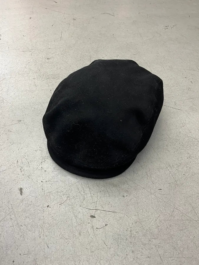 SS2001 Dolce & Gabbana Black Wool Leopard Lining Coppola Hat jgKNLBQ 2