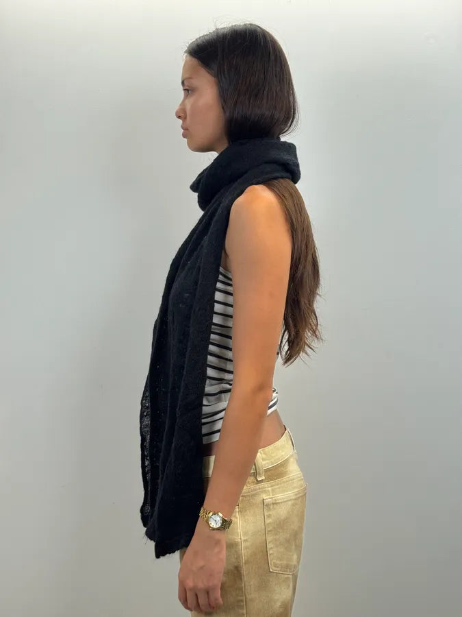 2000s Dolce & Gabbana Black Wool Scarf qSiKBOy 2