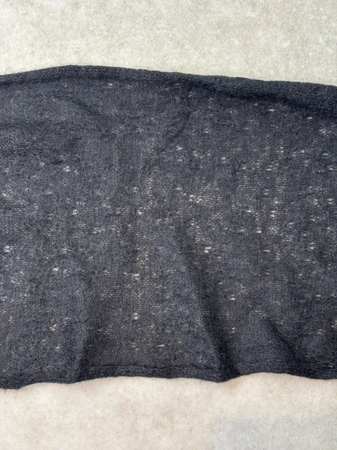 2000s Dolce & Gabbana Black Wool Scarf qSiKBOy 6