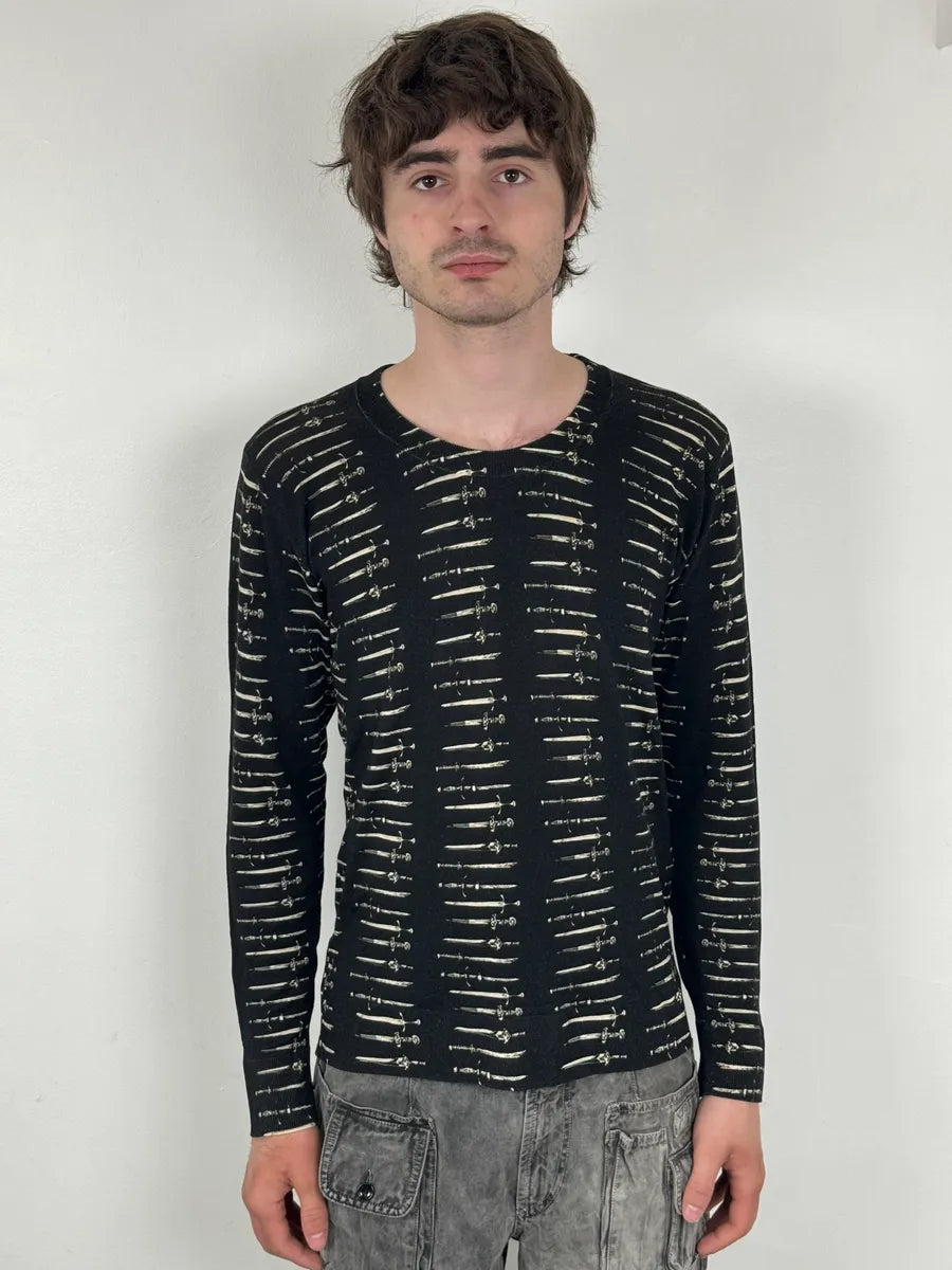 2010s Dolce & Gabbana Black Sword Knight Sweater zJKCXpQ 1
