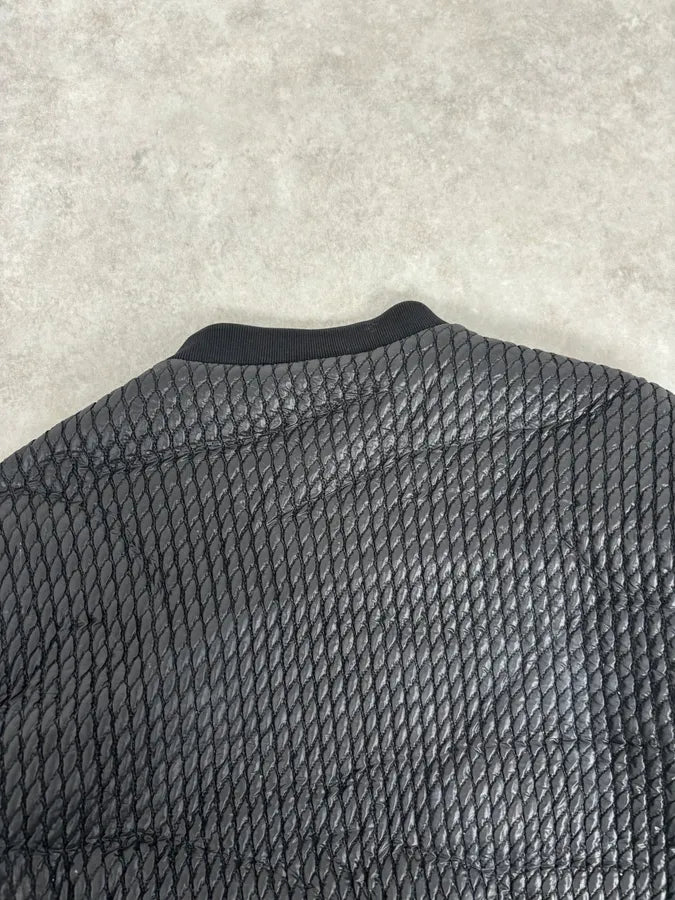 2010s Dolce & Gabbana Black Woven Leather Bomber Jacket RJMeuOP 5