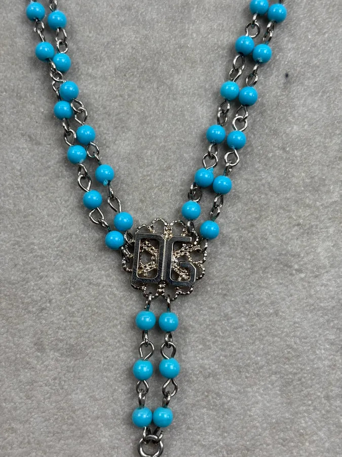 Dolce & Gabbana Blue Big Cross Necklace DwxDVYR 4