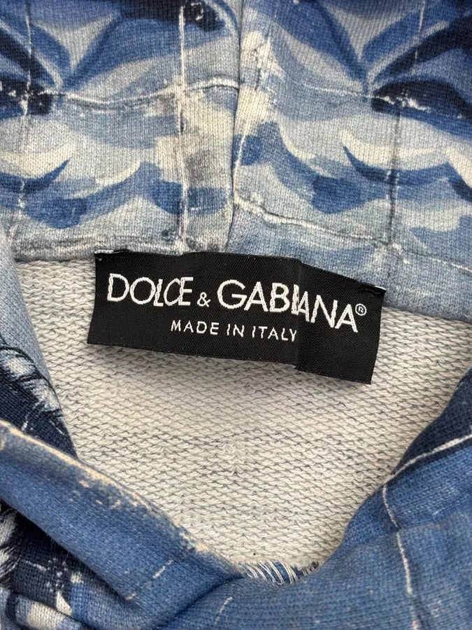 2010s Dolce & Gabbana Blue Royal Baroque Hoodie IoCBjBn 6