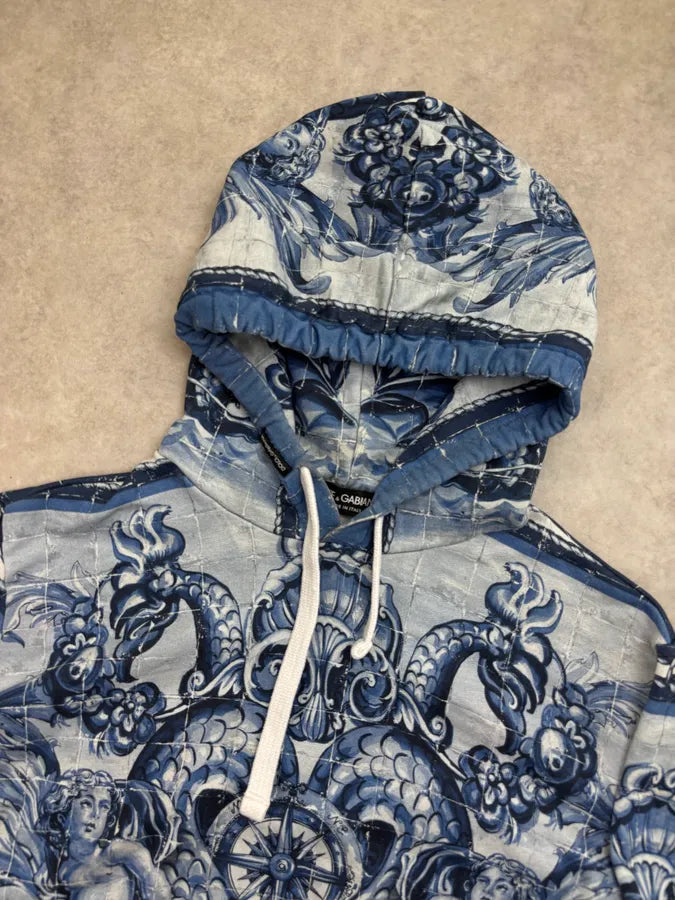 2010s Dolce & Gabbana Blue Royal Baroque Hoodie IoCBjBn 4