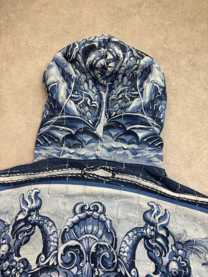 2010s Dolce & Gabbana Blue Royal Baroque Hoodie IoCBjBn 5