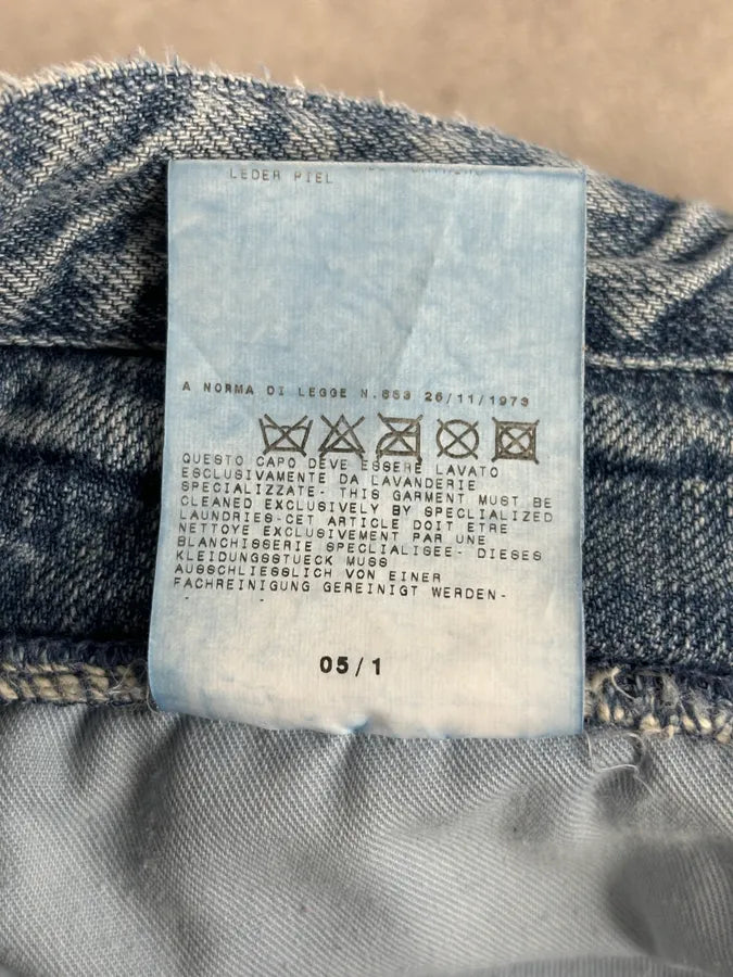 SS2006 Dolce & Gabbana Python Waist Distressed Denim Jeans RIAtZrg 13