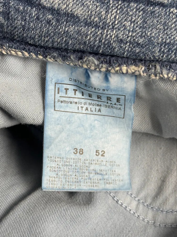 SS2006 Dolce & Gabbana Python Waist Distressed Denim Jeans RIAtZrg 12