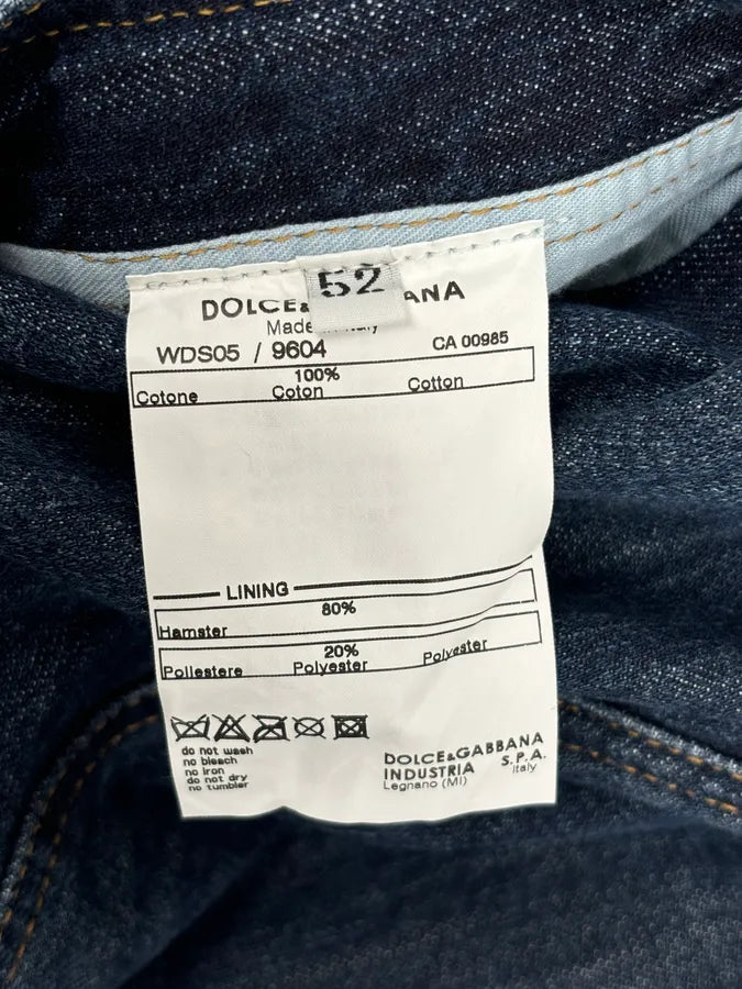 AW2005 Dolce & Gabbana Blue Denim Fur-Lined Denim Jacket KnBKvWA 11