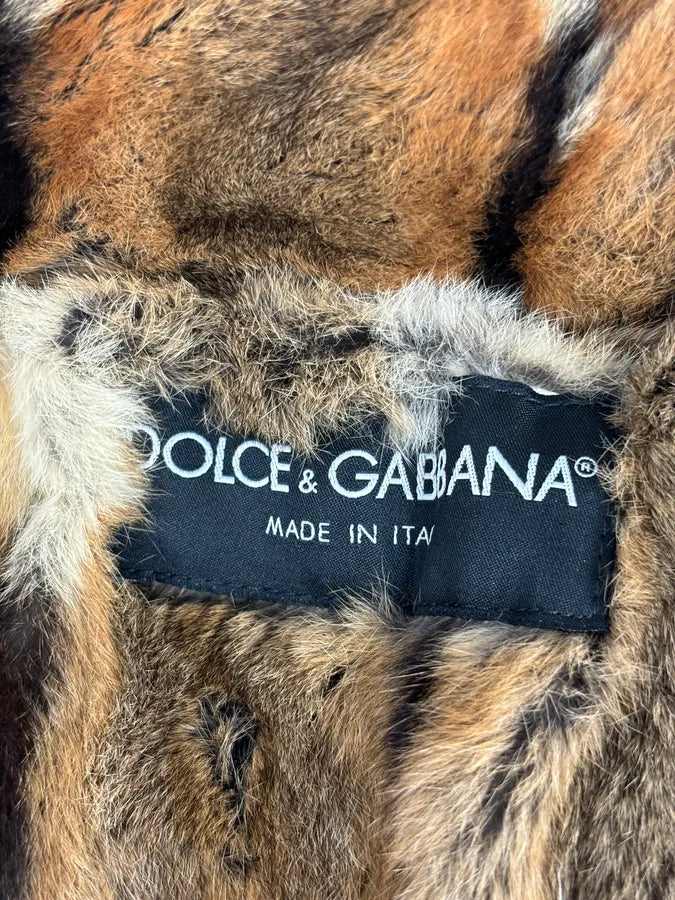 AW2005 Dolce & Gabbana Blue Denim Fur-Lined Denim Jacket KnBKvWA 10